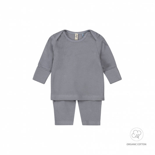 Dirkje faded blue baby set- t-shirt en broekje