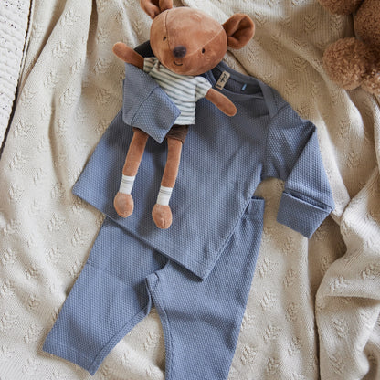 Dirkje faded blue baby set- t-shirt en broekje