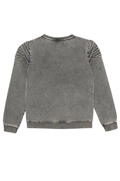 4President Jongens Sweater Nick - Grijs gewassen — detailfoto 2