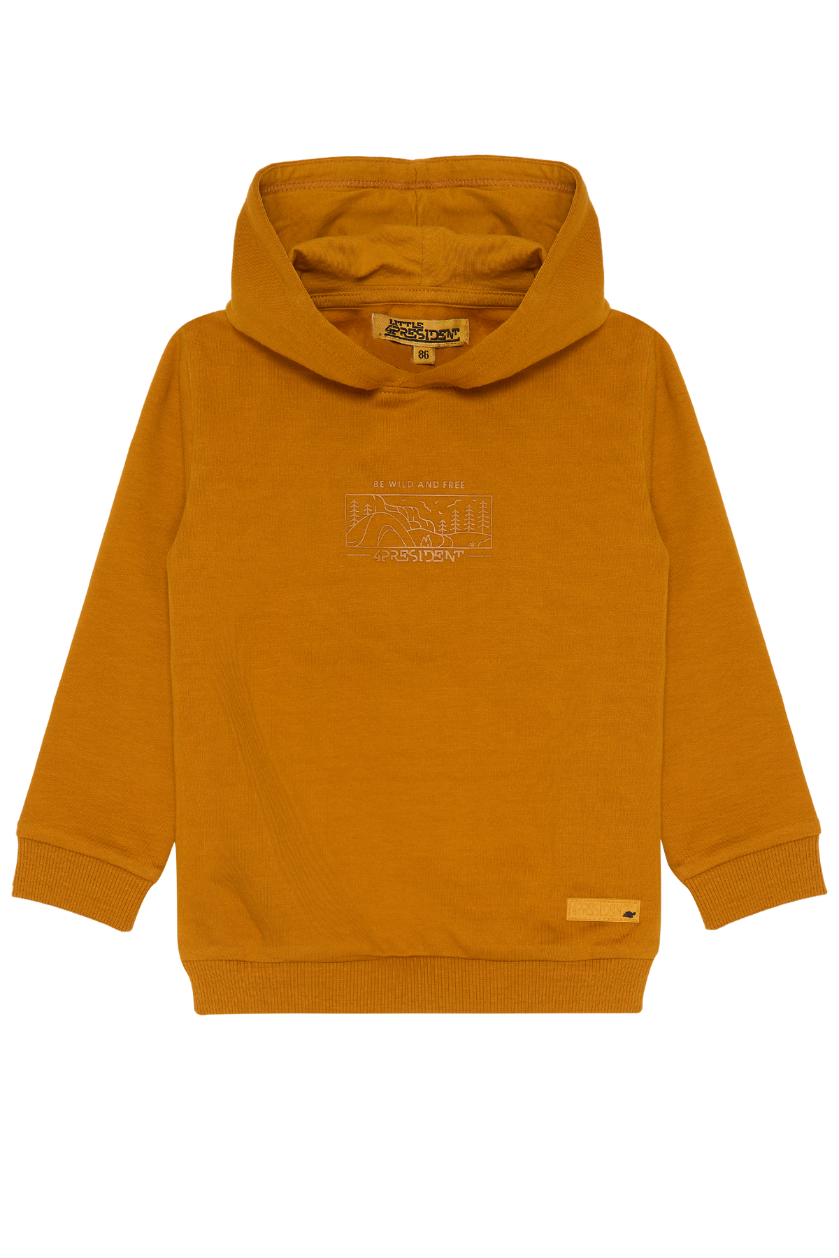 4President Jongens Hoodie Borre - Okergeel