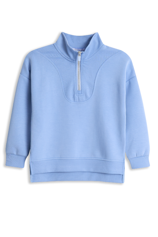 4President Meisjes Sweater Maud - Lichtblauw — detailfoto 2