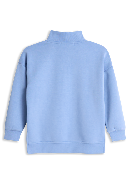4President Meisjes Sweater Maud - Lichtblauw — detailfoto 3