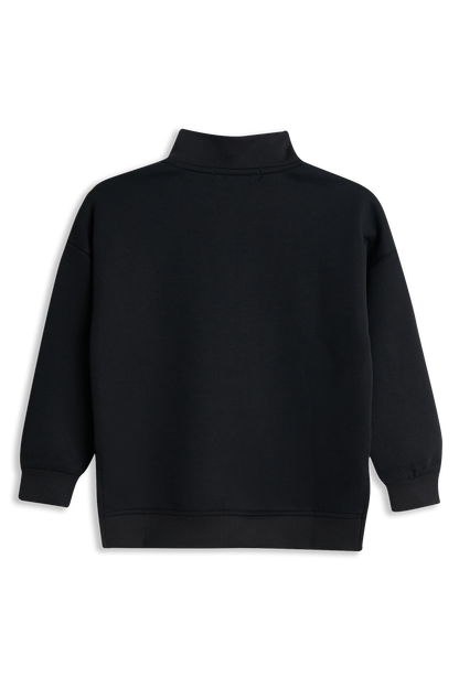 4President Meisjes Sweater Maud - Zwart — detailfoto 3