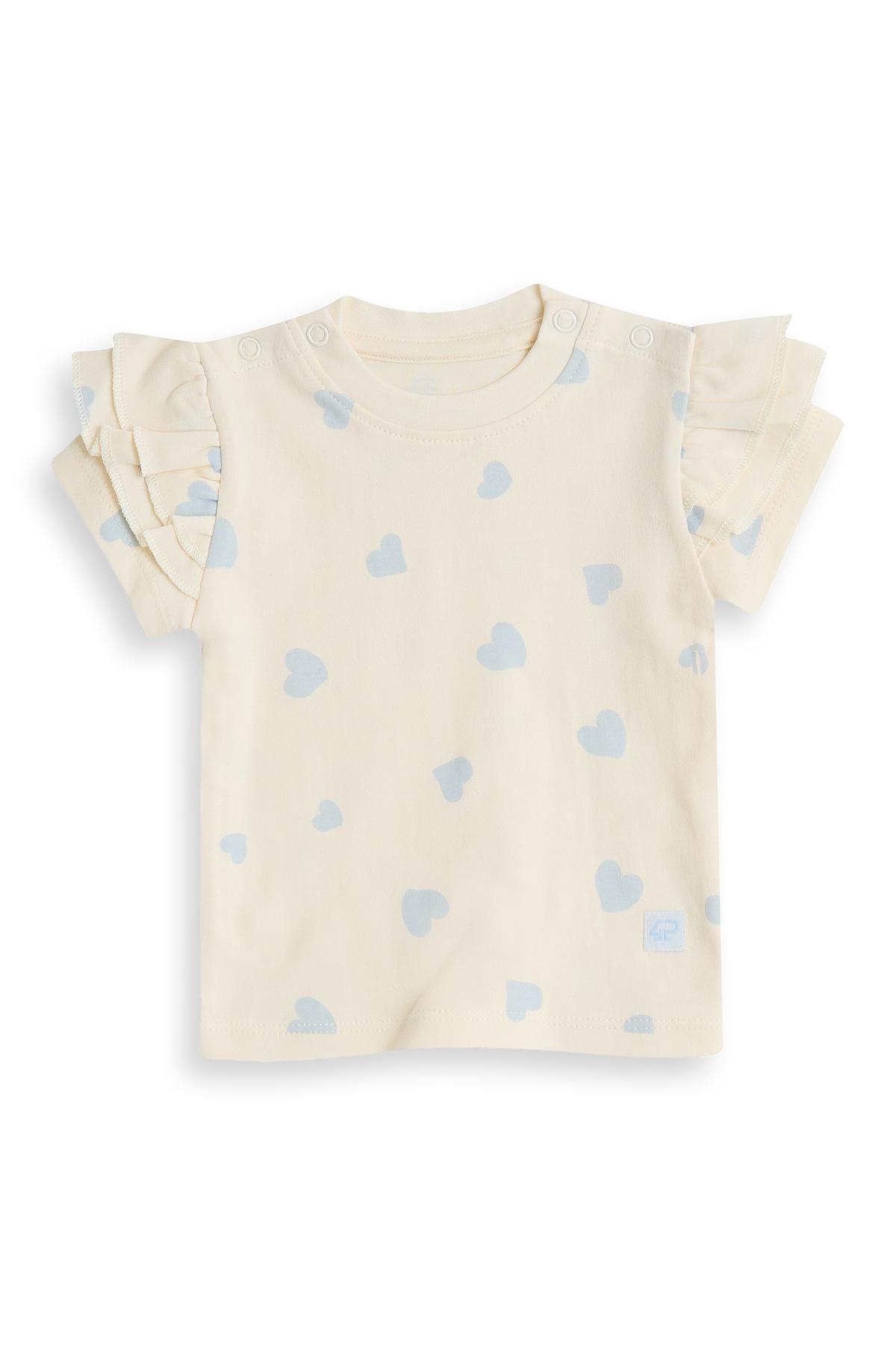 4President Meisjes T-shirt Milou - Crème — detailfoto 2
