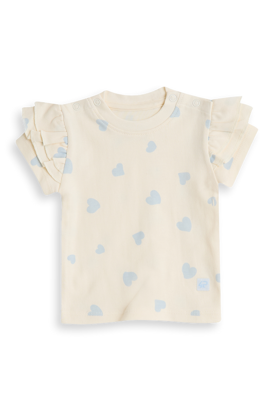 4President Meisjes T-shirt Milou - Crème — detailfoto 2