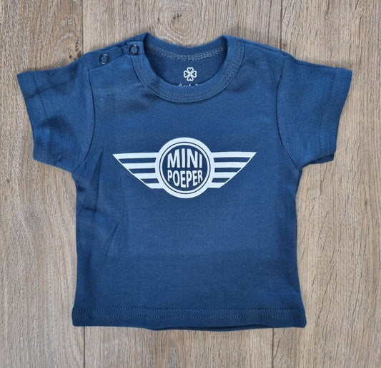 Little Jay mini poeper - Petrol - T-shirt korte mouw