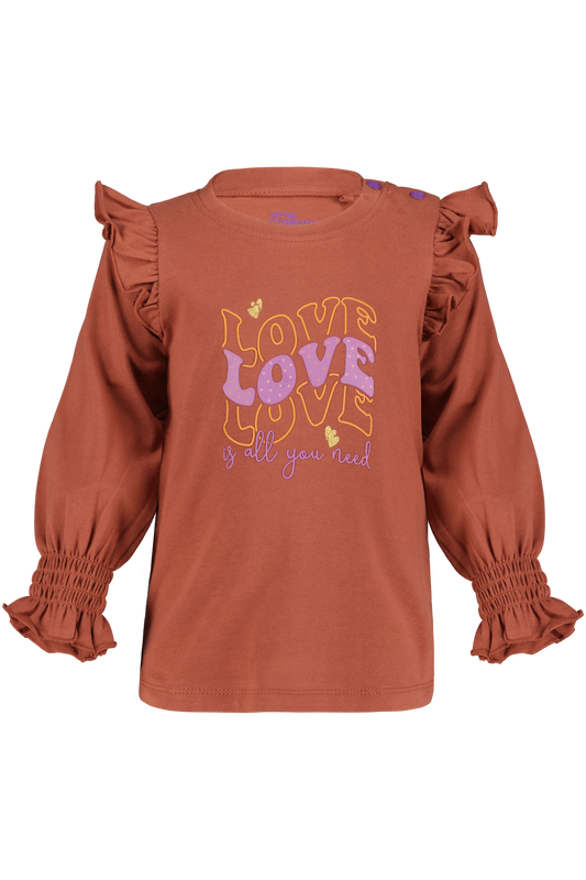 4President Meisjes Longsleeve Randy - Mahogany