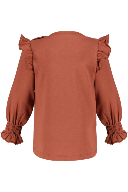 4President Meisjes Longsleeve Randy - Mahogany — detailfoto 2