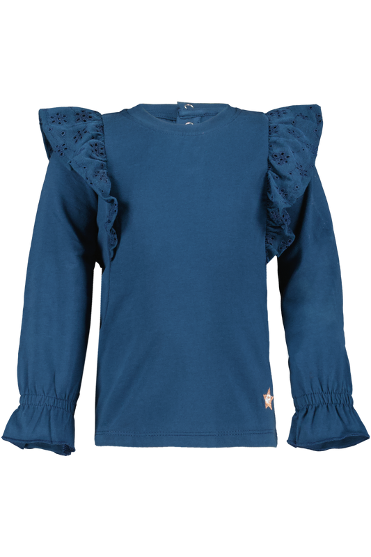 4President Meisjes Longsleeve Kensi - Blue Wing Teal