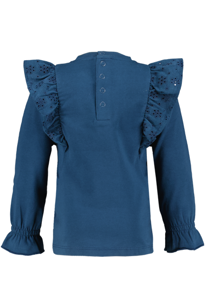 4President Meisjes Longsleeve Kensi - Blue Wing Teal — detailfoto 2