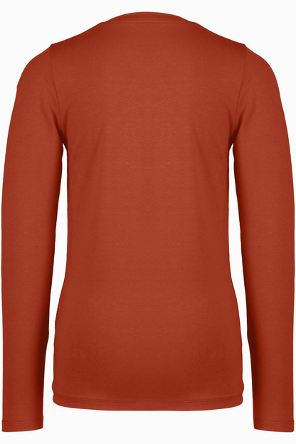 4President Meisjes Longsleeve Ingrid - Brandy Brown — detailfoto 2