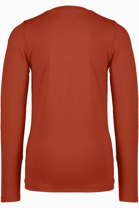 4President Meisjes Longsleeve Ingrid - Brandy Brown — detailfoto 2